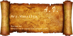 Arz Vaszilia névjegykártya
